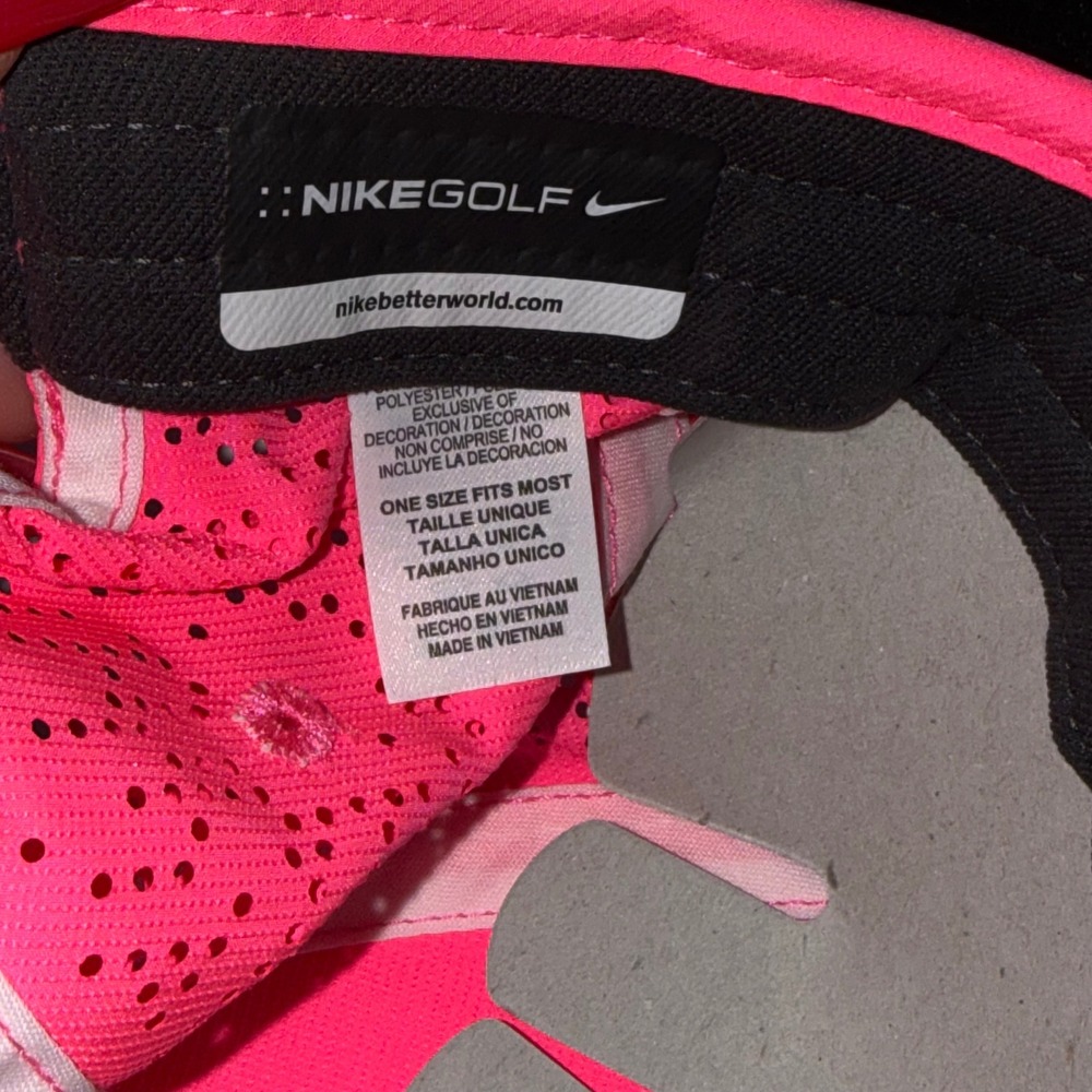 Nike Golf Hat Womens OS Pink Dri-FIT Perforated Adjustable Performance New - Picture 5 of 9